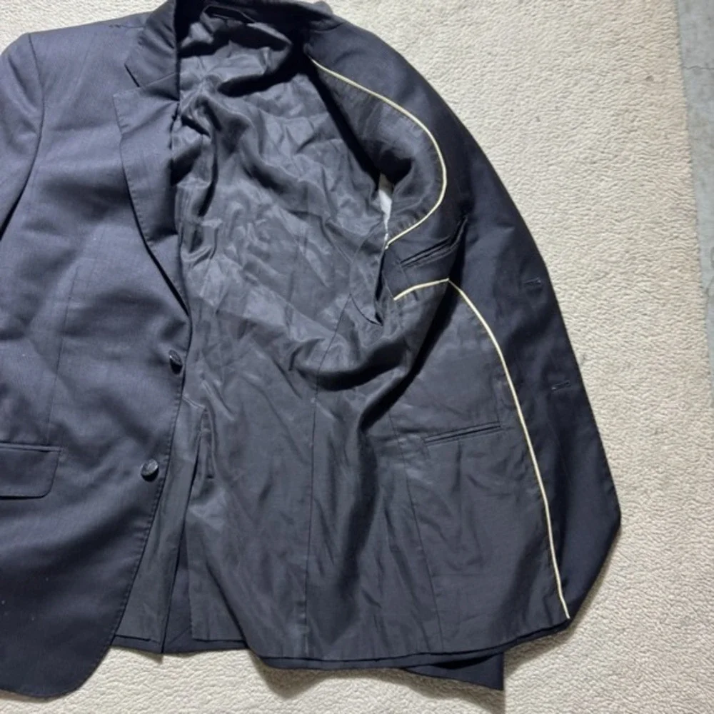 Rag &‎ Bone Blazer Mens 38 Black Two Button Wool Blend For Barneys Jacket Collar